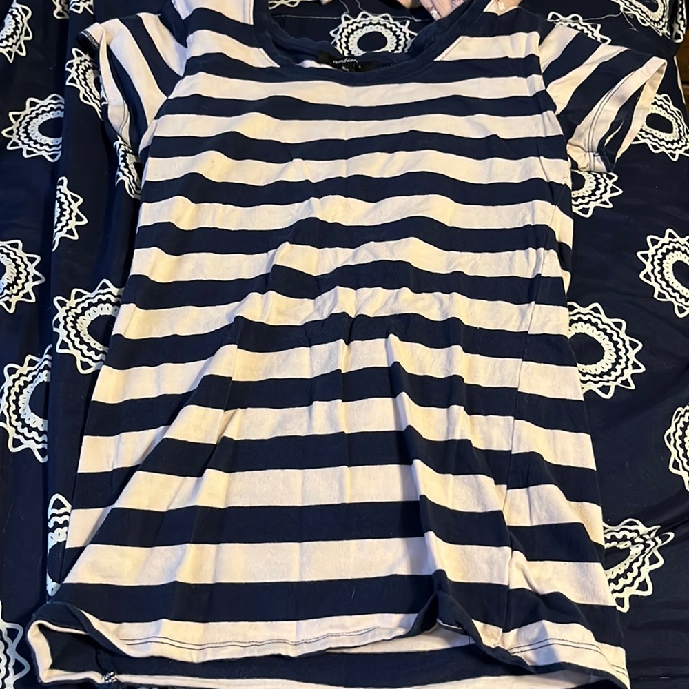 navy blue and light pink stripper fitted shirt